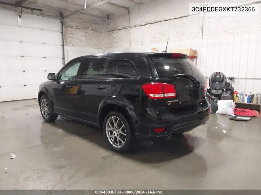 2019 Dodge Journey Gt Awd VIN: 3C4PDDEGXKT732366 Lot: 40036733