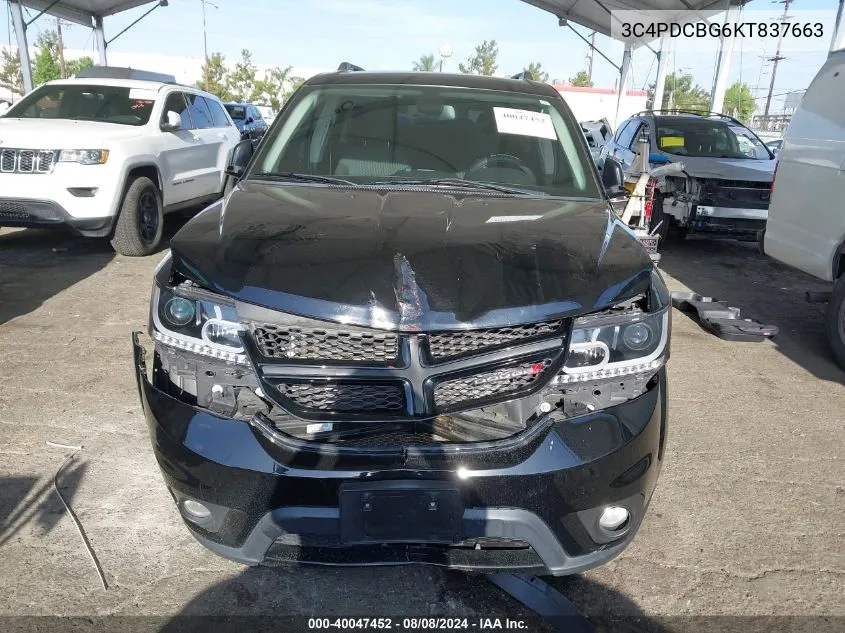 3C4PDCBG6KT837663 2019 Dodge Journey Se