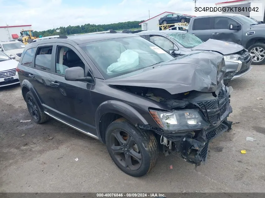 2019 Dodge Journey Crossroad Awd VIN: 3C4PDDGG7KT841042 Lot: 40076846