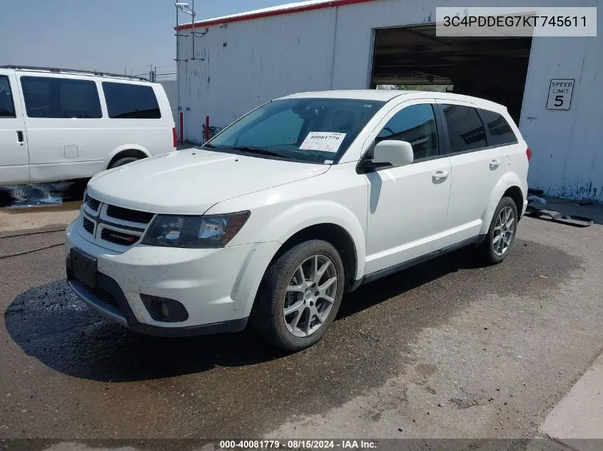 3C4PDDEG7KT745611 2019 Dodge Journey Gt Awd