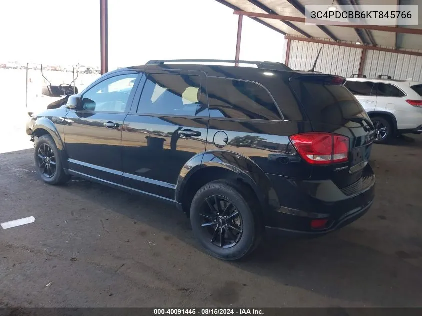 2019 Dodge Journey Se VIN: 3C4PDCBB6KT845766 Lot: 40091445