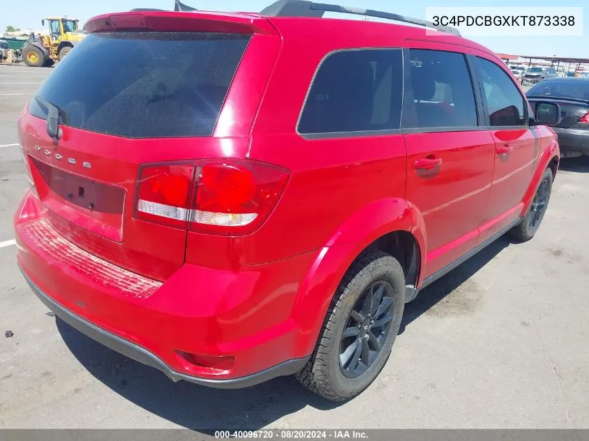 2019 Dodge Journey Se VIN: 3C4PDCBGXKT873338 Lot: 40096720