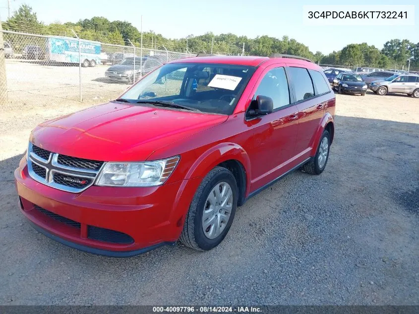 2019 Dodge Journey Se Value Package VIN: 3C4PDCAB6KT732241 Lot: 40097796