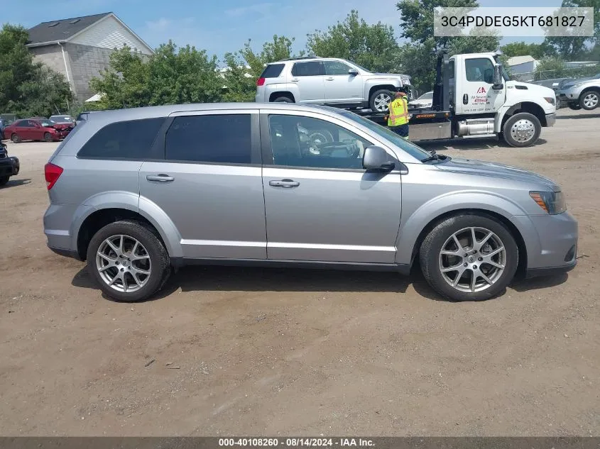 2019 Dodge Journey Gt Awd VIN: 3C4PDDEG5KT681827 Lot: 40108260