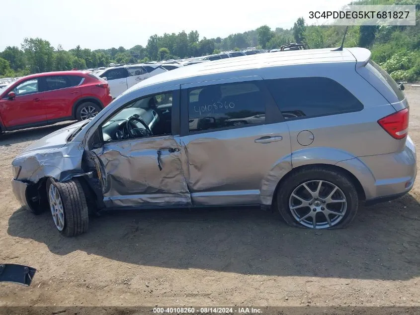 3C4PDDEG5KT681827 2019 Dodge Journey Gt Awd