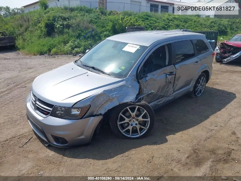 2019 Dodge Journey Gt Awd VIN: 3C4PDDEG5KT681827 Lot: 40108260