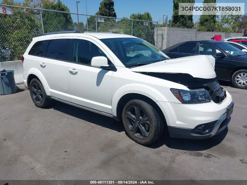 2019 Dodge Journey Crossroad VIN: 3C4PDCGG7KT858031 Lot: 40111301