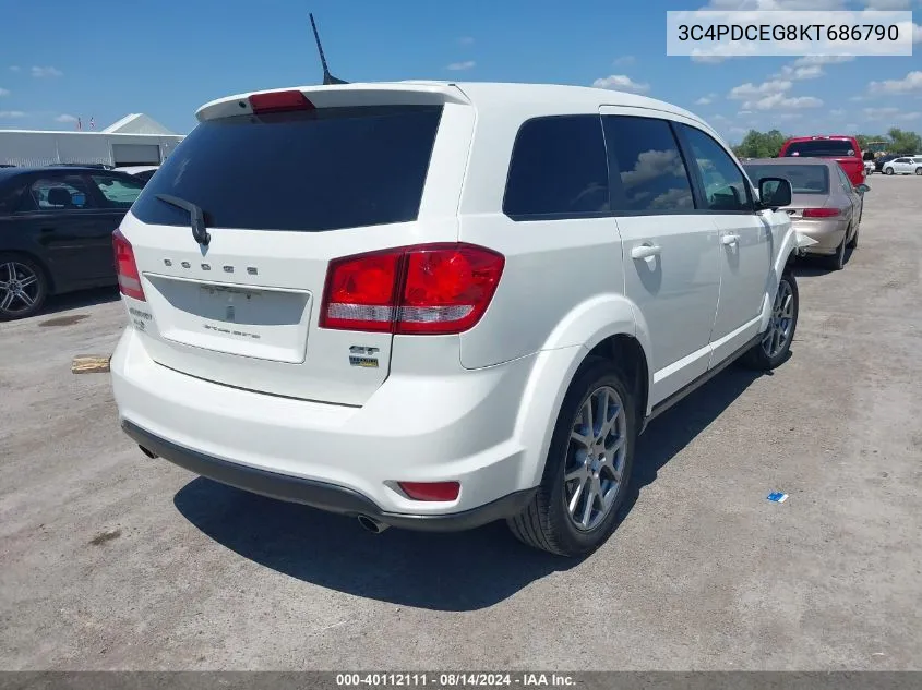 2019 Dodge Journey Gt VIN: 3C4PDCEG8KT686790 Lot: 40112111