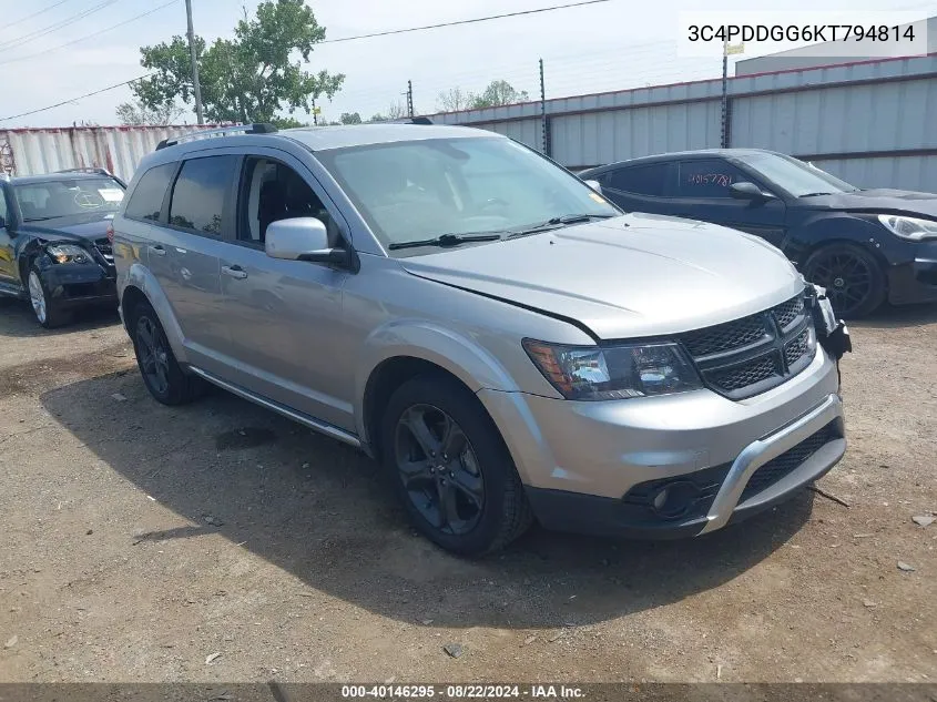 2019 Dodge Journey Crossroad Awd VIN: 3C4PDDGG6KT794814 Lot: 40146295