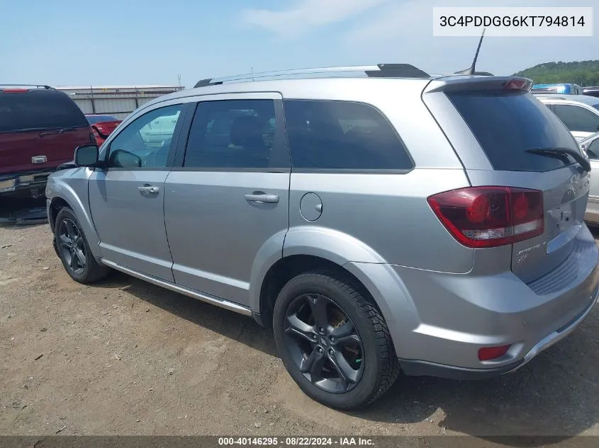 2019 Dodge Journey Crossroad Awd VIN: 3C4PDDGG6KT794814 Lot: 40146295