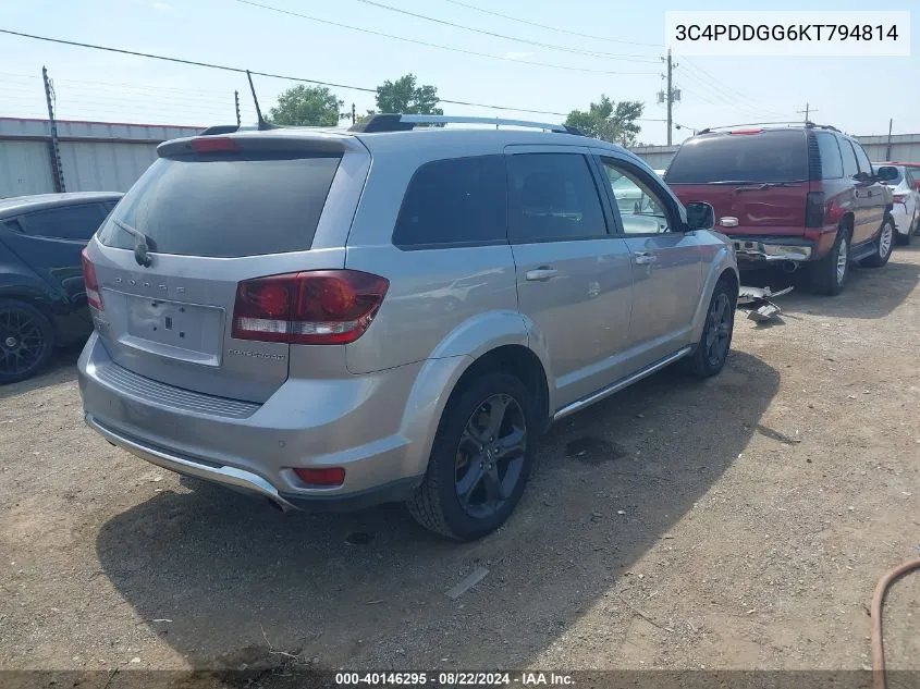 2019 Dodge Journey Crossroad Awd VIN: 3C4PDDGG6KT794814 Lot: 40146295