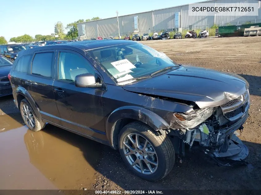 2019 Dodge Journey Gt VIN: 3C4PDDEG8KT712651 Lot: 40149622