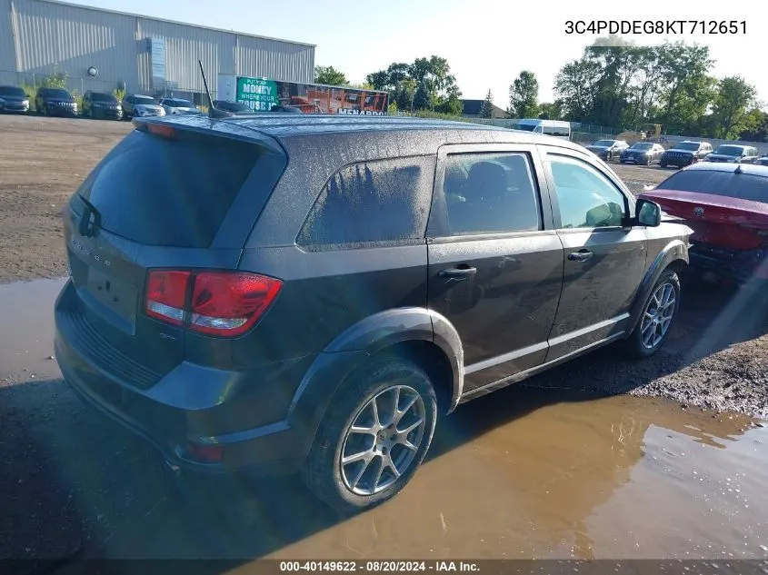 2019 Dodge Journey Gt VIN: 3C4PDDEG8KT712651 Lot: 40149622