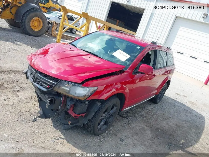 2019 Dodge Journey Crossroad Awd VIN: 3C4PDDGG1KT816380 Lot: 40155605