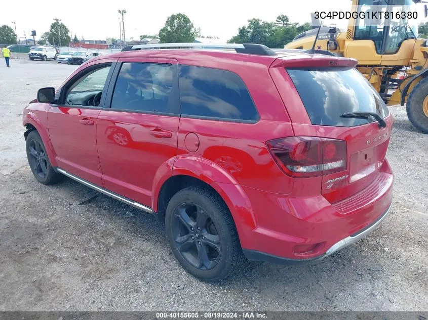 2019 Dodge Journey Crossroad Awd VIN: 3C4PDDGG1KT816380 Lot: 40155605