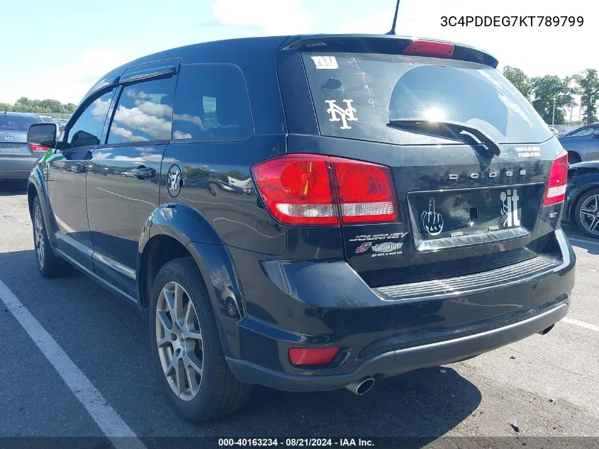 3C4PDDEG7KT789799 2019 Dodge Journey Gt Awd