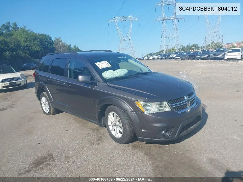 3C4PDCBB3KT804012 2019 Dodge Journey Se