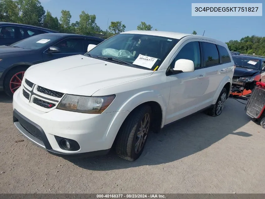 2019 Dodge Journey Gt Awd VIN: 3C4PDDEG5KT751827 Lot: 40168377