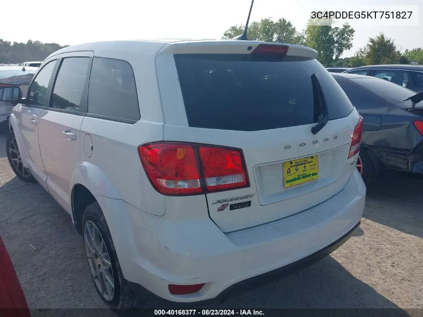 3C4PDDEG5KT751827 2019 Dodge Journey Gt Awd