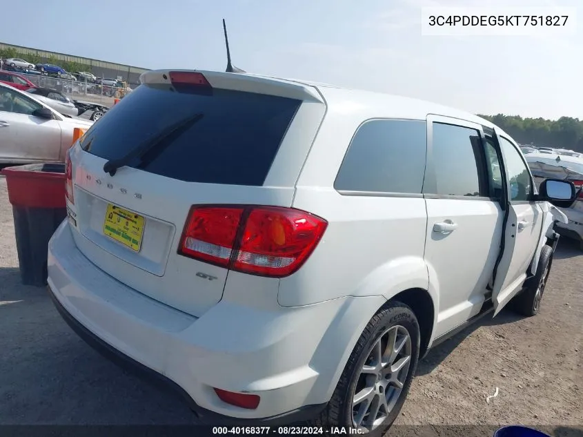 3C4PDDEG5KT751827 2019 Dodge Journey Gt Awd