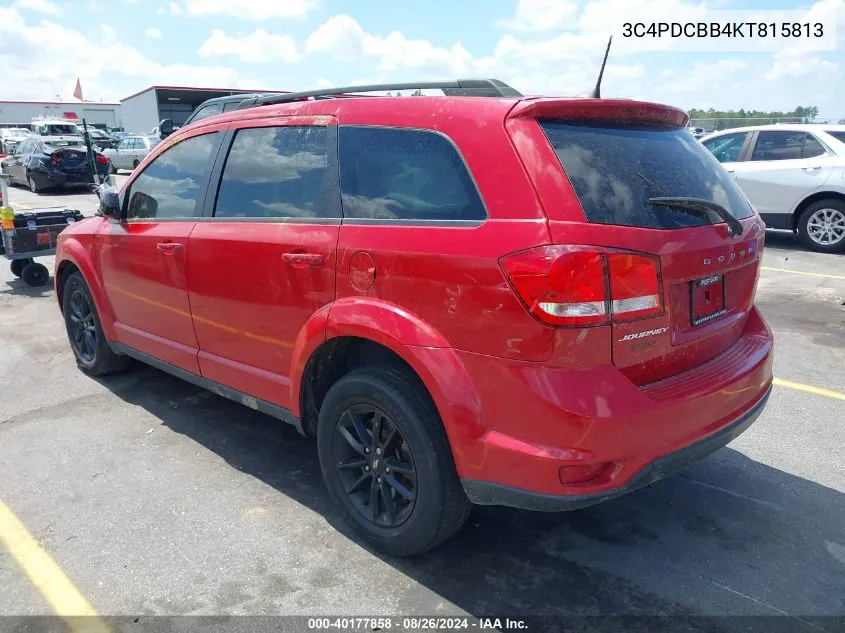 2019 Dodge Journey Se VIN: 3C4PDCBB4KT815813 Lot: 40177858