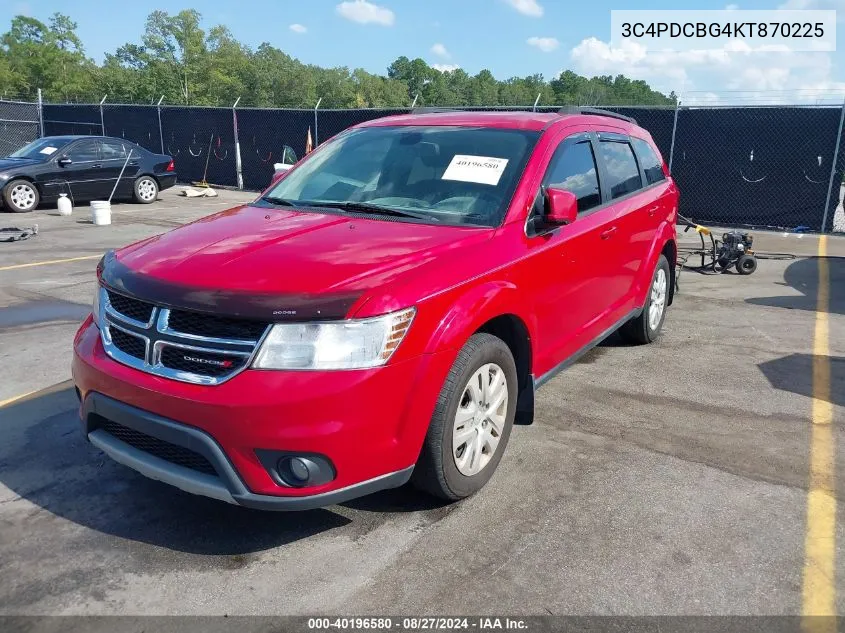 2019 Dodge Journey Se VIN: 3C4PDCBG4KT870225 Lot: 40196580