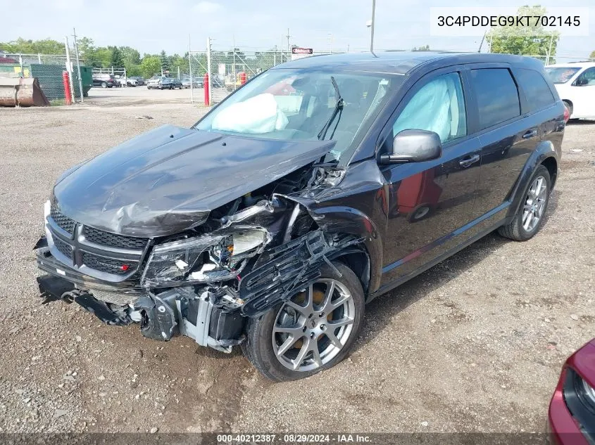 2019 Dodge Journey Gt Awd VIN: 3C4PDDEG9KT702145 Lot: 40212387