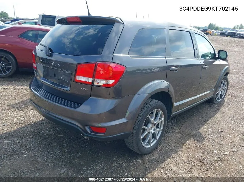 3C4PDDEG9KT702145 2019 Dodge Journey Gt Awd