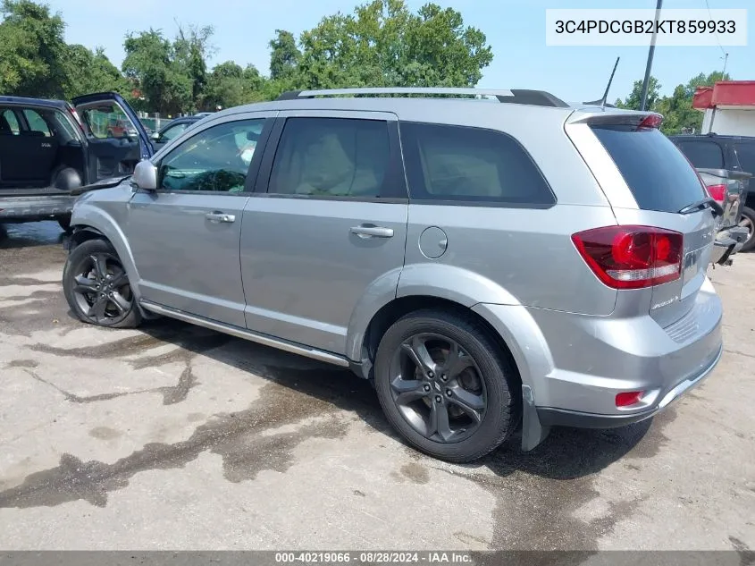 2019 Dodge Journey Crossroad VIN: 3C4PDCGB2KT859933 Lot: 40219066