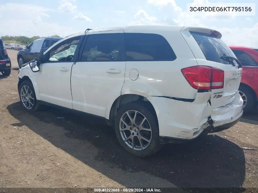 3C4PDDEG6KT795156 2019 Dodge Journey Gt Awd