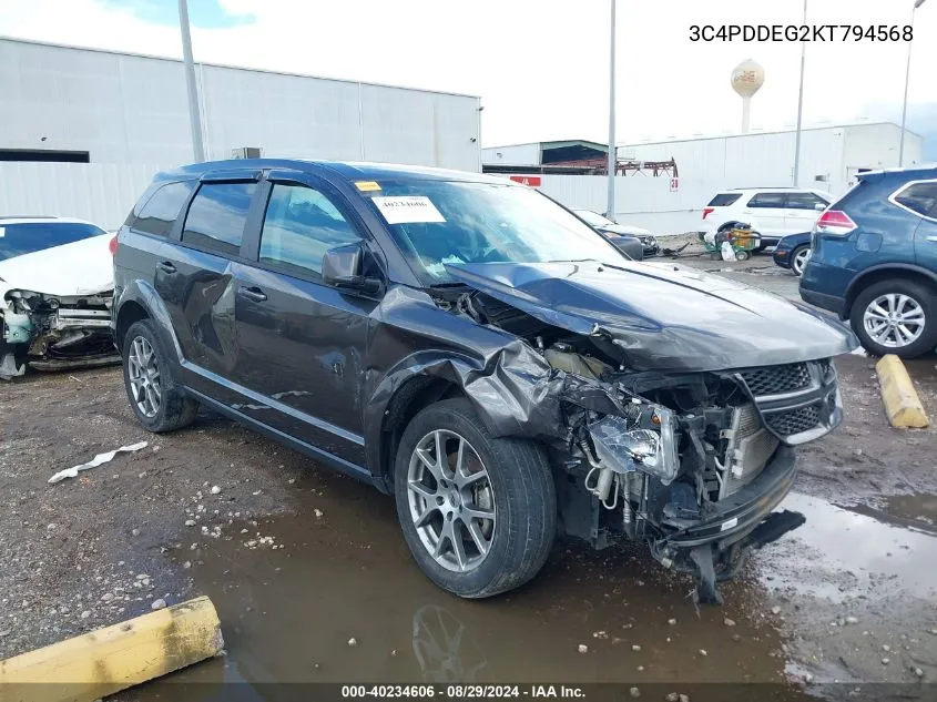 2019 Dodge Journey Gt Awd VIN: 3C4PDDEG2KT794568 Lot: 40234606