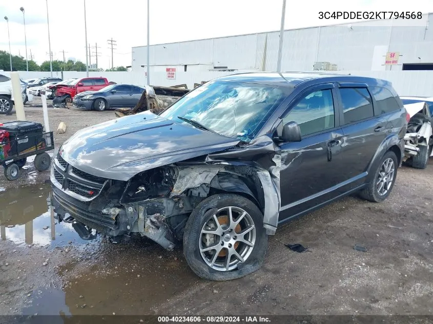 3C4PDDEG2KT794568 2019 Dodge Journey Gt Awd