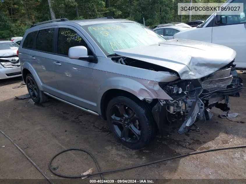 2019 Dodge Journey Crossroad VIN: 3C4PDCGBXKT869027 Lot: 40244339