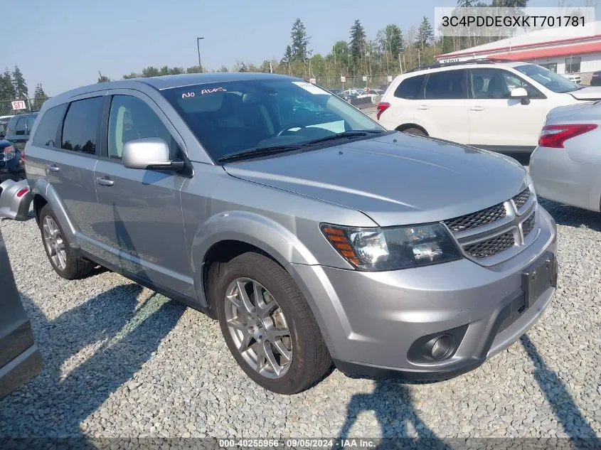 3C4PDDEGXKT701781 2019 Dodge Journey Gt Awd