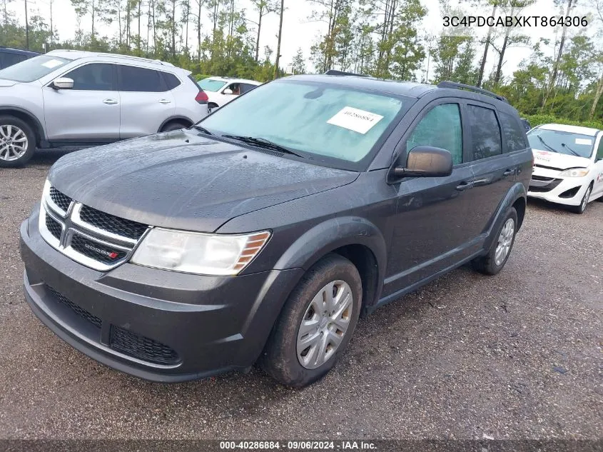 3C4PDCABXKT864306 2019 Dodge Journey Se