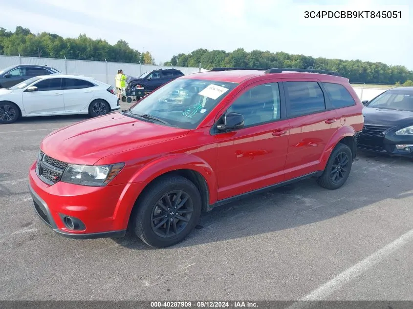 2019 Dodge Journey Se VIN: 3C4PDCBB9KT845051 Lot: 40287909