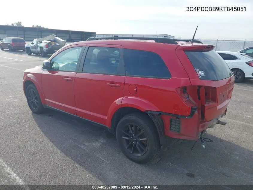 2019 Dodge Journey Se VIN: 3C4PDCBB9KT845051 Lot: 40287909