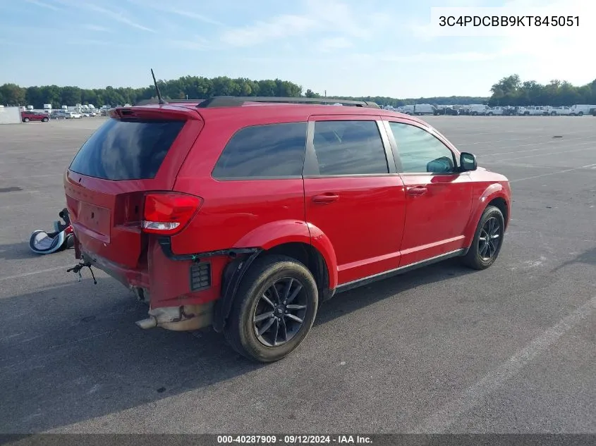 2019 Dodge Journey Se VIN: 3C4PDCBB9KT845051 Lot: 40287909