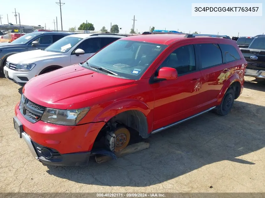 2019 Dodge Journey Crossroad VIN: 3C4PDCGG4KT763457 Lot: 40292171