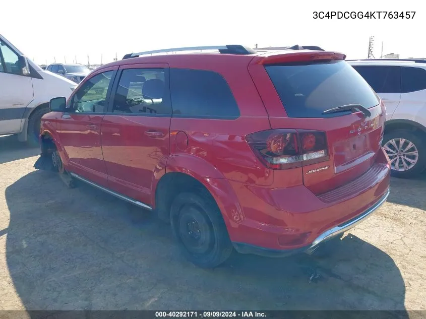 2019 Dodge Journey Crossroad VIN: 3C4PDCGG4KT763457 Lot: 40292171