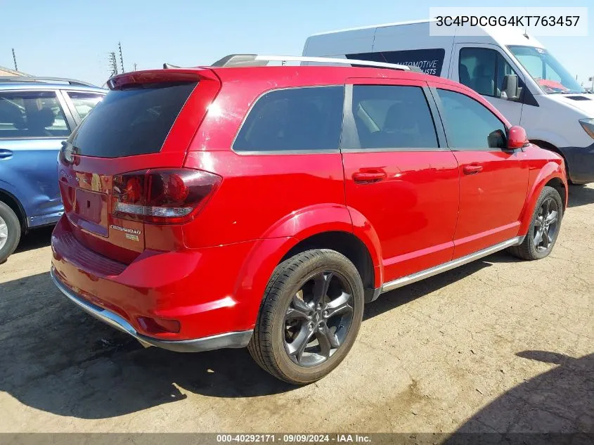 2019 Dodge Journey Crossroad VIN: 3C4PDCGG4KT763457 Lot: 40292171