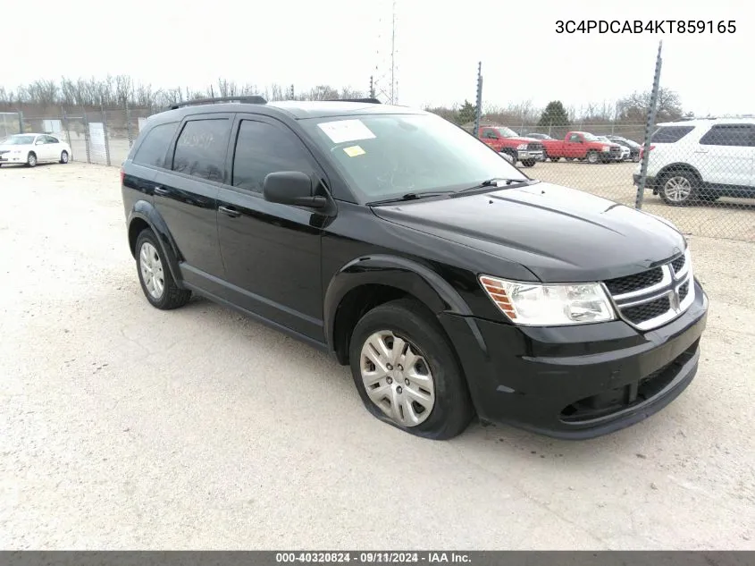 2019 Dodge Journey Se Value Package VIN: 3C4PDCAB4KT859165 Lot: 40320824