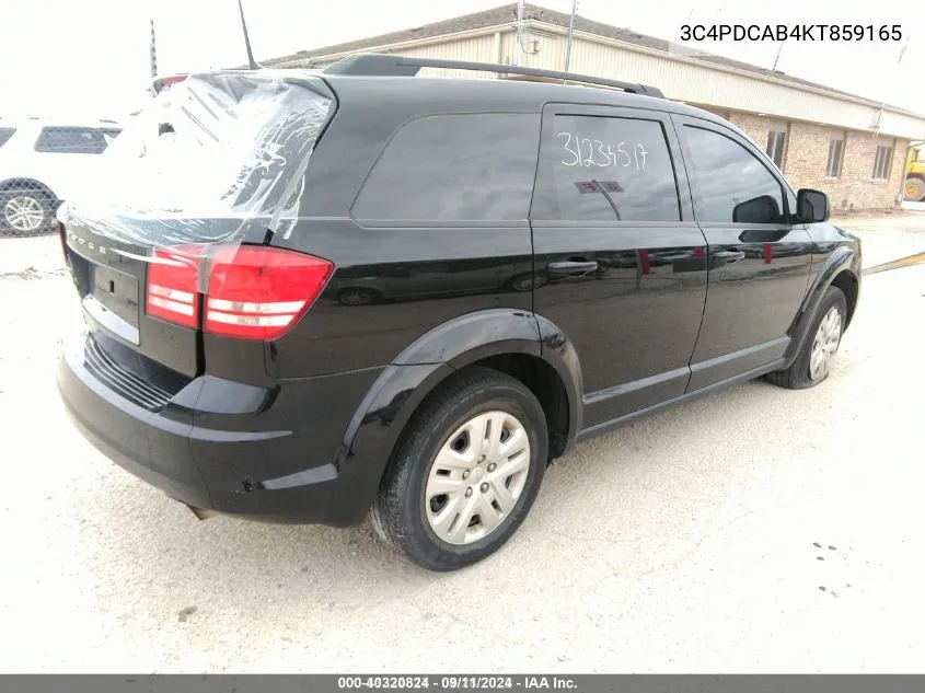 2019 Dodge Journey Se Value Package VIN: 3C4PDCAB4KT859165 Lot: 40320824