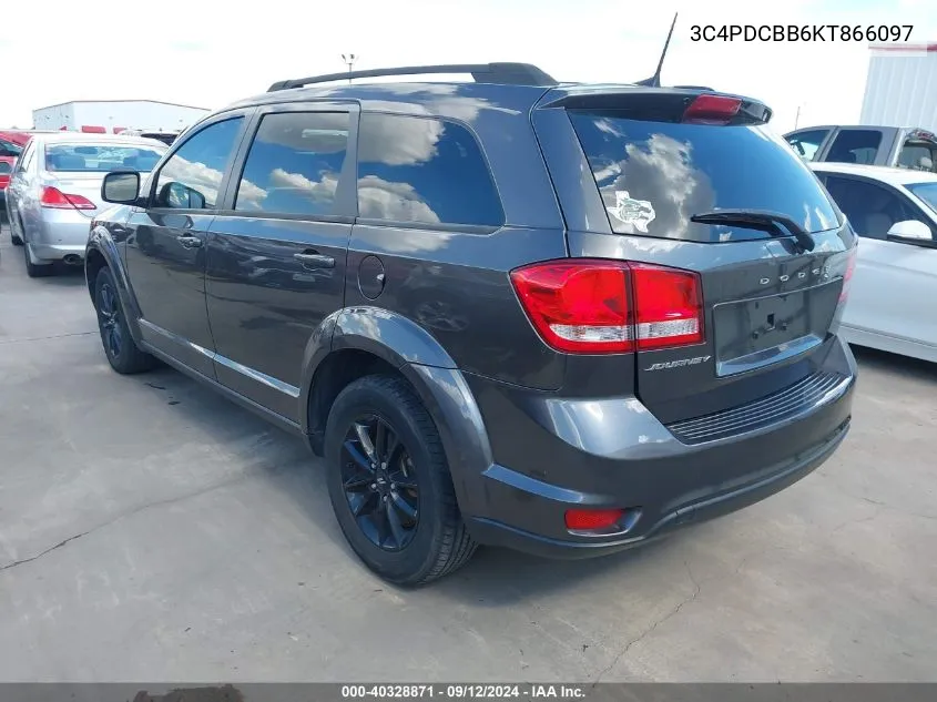 2019 Dodge Journey Se VIN: 3C4PDCBB6KT866097 Lot: 40328871