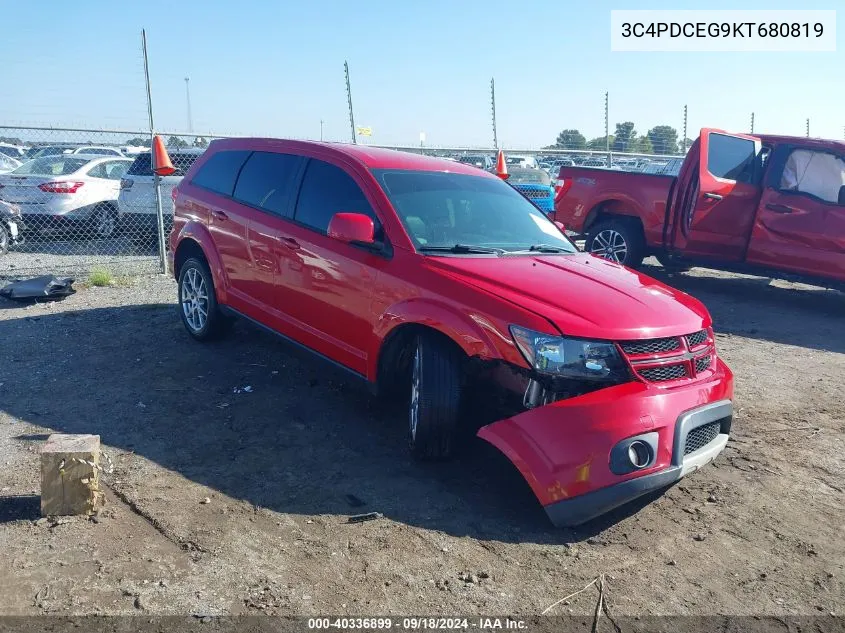 2019 Dodge Journey Gt VIN: 3C4PDCEG9KT680819 Lot: 40336899