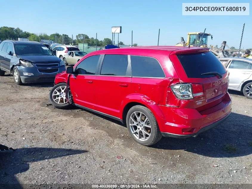 2019 Dodge Journey Gt VIN: 3C4PDCEG9KT680819 Lot: 40336899