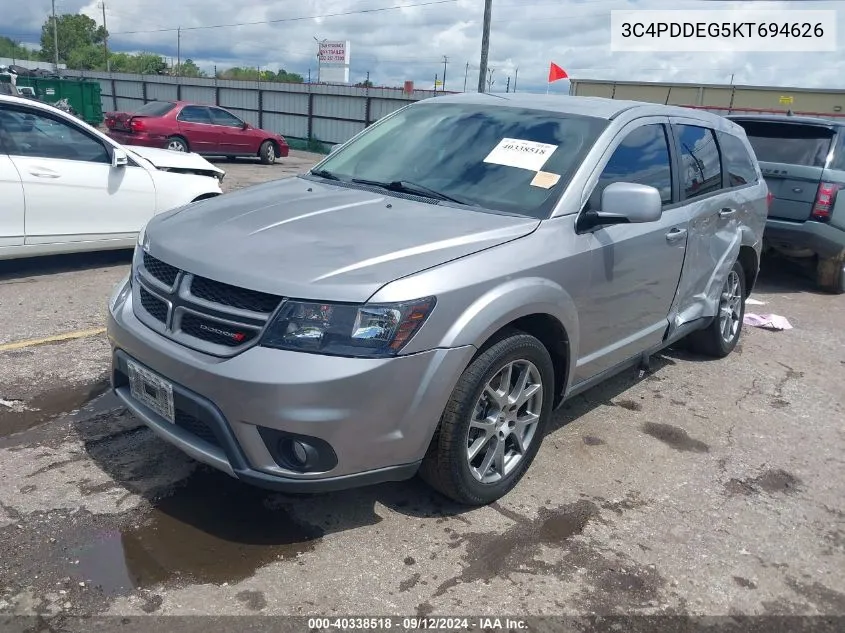 2019 Dodge Journey Gt Awd VIN: 3C4PDDEG5KT694626 Lot: 40338518