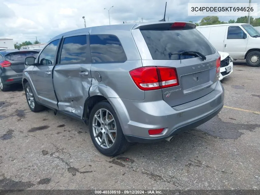 2019 Dodge Journey Gt Awd VIN: 3C4PDDEG5KT694626 Lot: 40338518