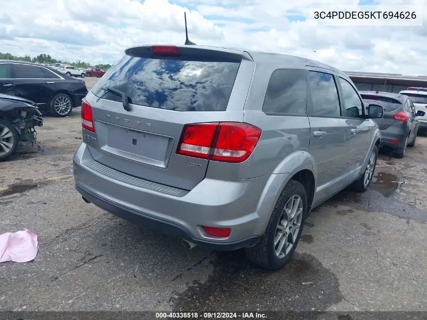 2019 Dodge Journey Gt Awd VIN: 3C4PDDEG5KT694626 Lot: 40338518