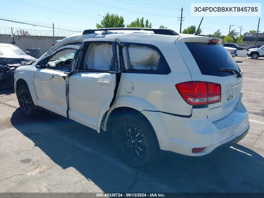 2019 Dodge Journey Se VIN: 3C4PDCBBXKT845785 Lot: 40338724